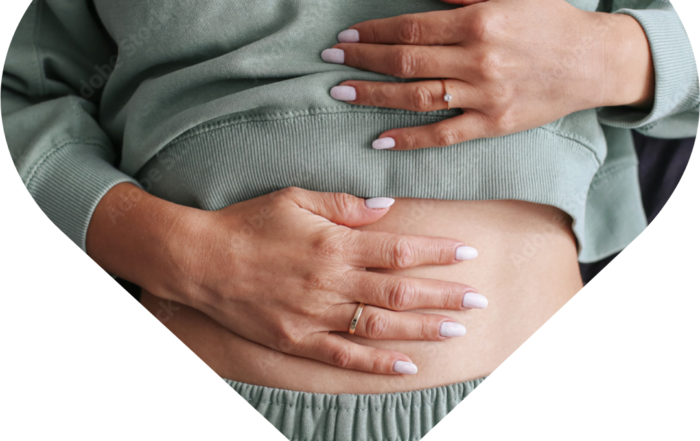 heart with belly in it