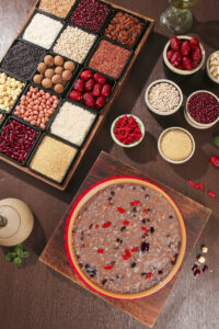 Eight Treasures Mixed Grains Porridge with Beans and Nuts - Nutritious Breakfast Bowl